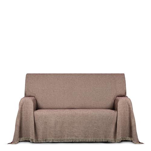 ECOMMERC3 | Plaid Multiusos Riviera 230x260 cm para Sofá y Cama - Cubrecama Algodón Color Granate - Colcha Decorativa Fabricada en España