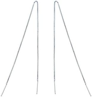 Sterling Silver Tassel Threader Drop Earrings