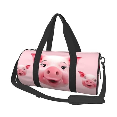 Travel Duffle Bag Lightweight Small Gym Bag Foldable Weekender Overnight Bags with Adjustable Shoulder Strap Carry On Tote Bags Smiling Hospital Bag for Women Men