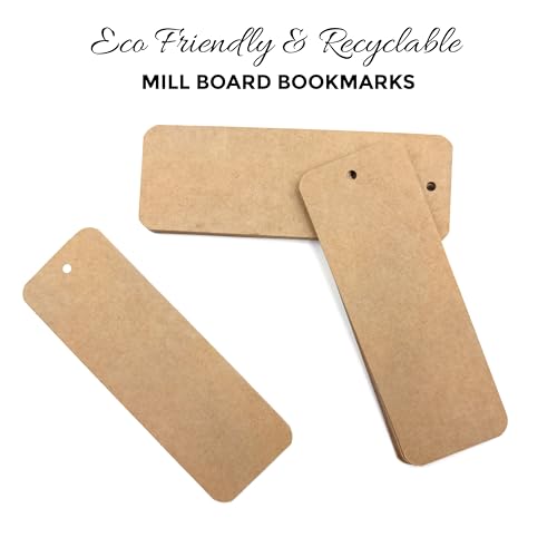Image of PaperO Mil Board Bookmark | 14 x 5 cm | Eco-Friendly Bookmarks & Gift Cards | Versatile Page Markers for Book Lovers | Pack of 15