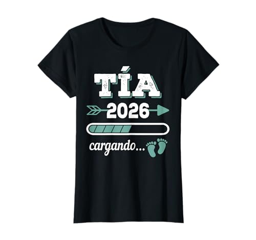 Tía 2026 Cargando Regalo Futura Tía Anunciar el Embarazo Camiseta