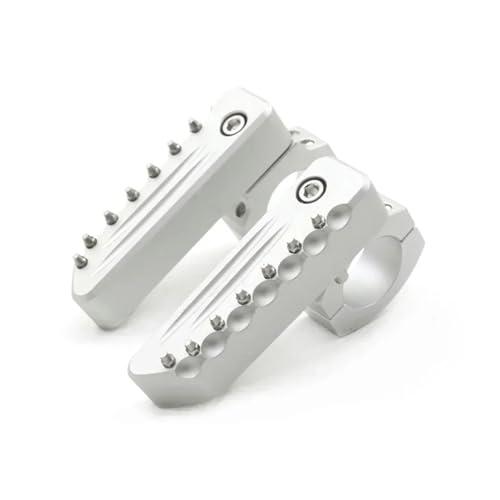 Repose-Pieds Avant Pliables Moto en Aluminium Argent pour Crash Bars BMW C400X