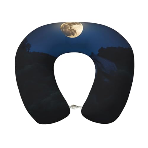 Almohada cervical de viaje con diseño luna llena