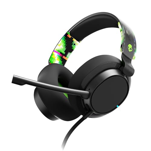 Image of Skullcandy SLYR Pro Multi-Platform Wired Gaming Headset, Removable Mic, Lightweight Design, Ultra-Soft Memory Foam Ear Cushions, Mute and Volume Controls, PC, Xbox, PlayStation - Green Digi-Hype