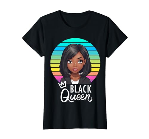 Melanine Black Queen Girl Magic Girls Mois de l'histoire des Noirs T-Shirt