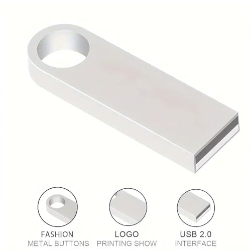 Image of 4GB-128GB, Mini Pendrive Metal USB Flash Drive, Silver, USB 2.0 Interface, High Speed Data Transfer, Keychain, Corporate Gifting, 1Pc, Bulk Customizable (8, GB)