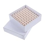 Gadpiparty Caja para Almacenamiento Criogénico de Laboratorio con Compartimentos Papel Resistente y Diseño Soporte Práctico para Tubos Microcentrífuga Congelador Vertical