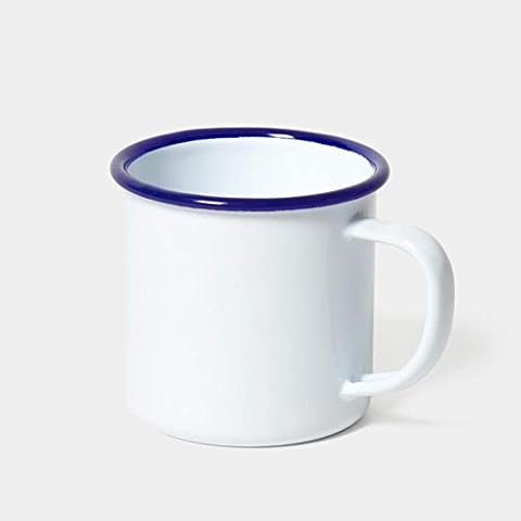 6 X Falcon Housewares Enamel 8cm Mug White Cover
