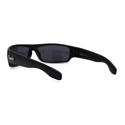 Locs Mad Dog Hardcore Gangster Cholo Narrow Rectangular Sunglasses (matte black, 2.25)4