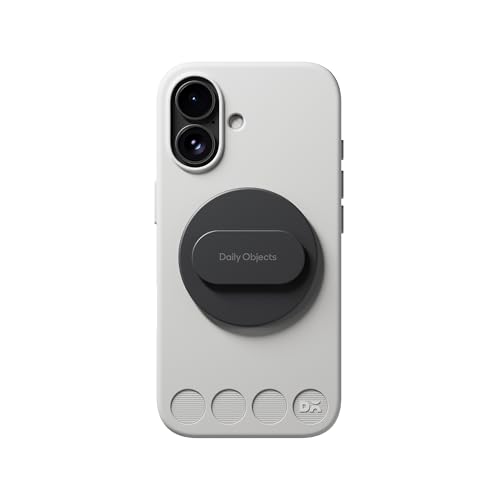 Image of DailyObjects Case Holder Phone Grip Compatible with iPhone & MagSafe Phones /Cases - Anti-Drop Grip, One-Handed Use, Phone Stand - Carbon Black