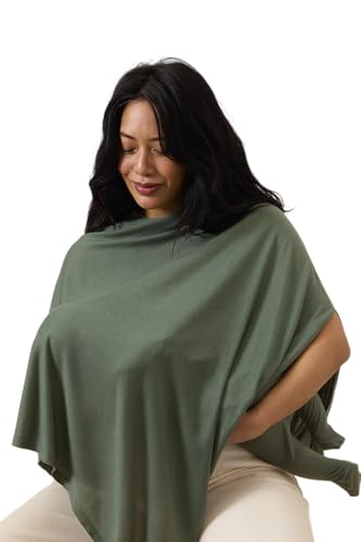 Image of Solly Baby Nursing Cover, Ultra-Breathable, Lightweight Breastfeeding Cover-Up, Buttery-Soft Fabric, Universal Fit, Postpartum Essentials, Newborn Must Haves, Basil