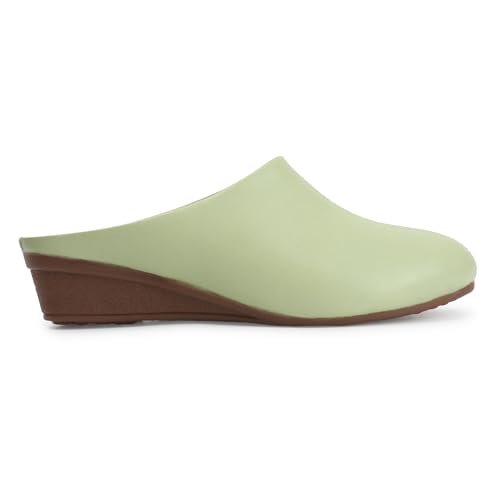 Image of Mules for Women, Open Back Wedge Heel Slip on Formal Shoes & Sandals Girls