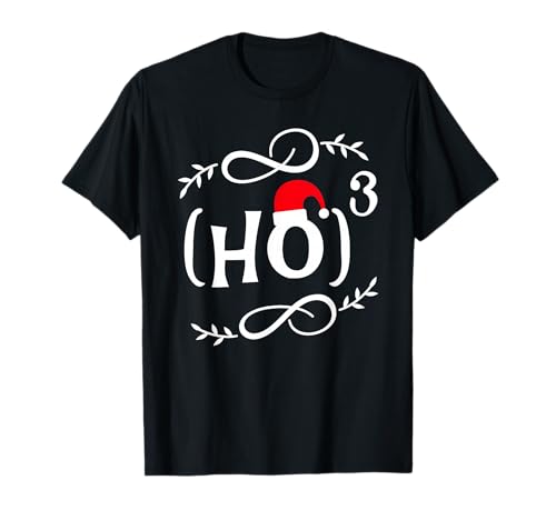 Ho Cubed Ho Ho Ho Ho Funny Math Teacher Christmas Maglietta