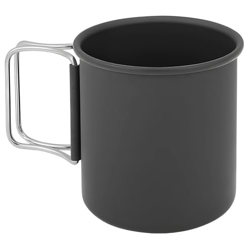wkao Corrosion Resistant 2.1 Oz Aluminum Cup, Folding Tea Cup for Camping, 4.7 X 3 in Portable Cup, Picnic