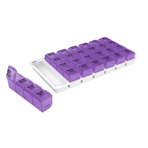 Four-a-day, Weekly, One Day At a Time, Medication Organizer - Large