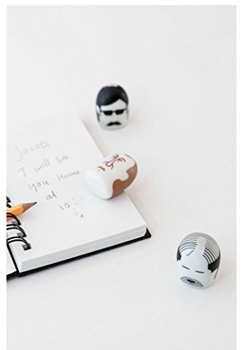 Kikkerland eraser heads pack original en forme de tête sculptée - 5