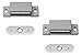 Produktbild Metafranc Magnetschnäpper Aluminiumlook, 2 Stück - 3 kg Haltekraft - Feste Gegenplatte - Einfache Montage - Geeignet für Möbeltüren & Klappen / Türverschluss / Haltemagnet / Möbelschnäpper / 361006