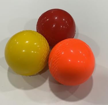 RANAC Synthetic Cricket Ball Match Practice Training | Practice Cricket Ball | Wind Balls | Swing Ball | Indoor & Outdoor Street & Beach Cricket (Multicolor Orange-Pink-Green, Pack of 3) (B0CWB3BQW4) Amazon Price History, Amazon Price Tracker
