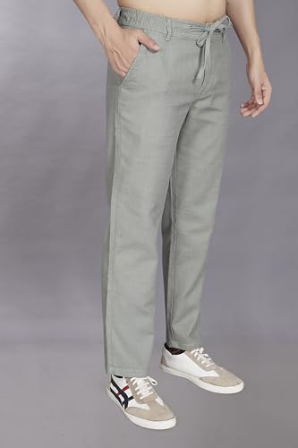 Image of DIVISIVE Men's Relaxed Fit Cotton Linen Blend Trousers