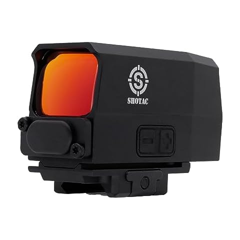SHOTAC Wide Objective Lens Diameter 31mm, Submersible to 11 feet (3 Meters) & Shockproof Over 20,000 Rounds, 2 MOA Red Dot Sight ST31 Cover
