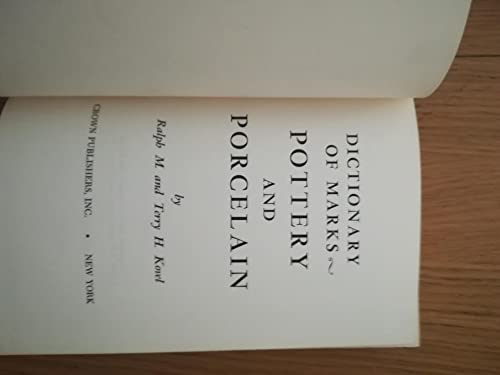 Dictionary of Marks: Pottery and Porcelain B000JR458W Book Cover
