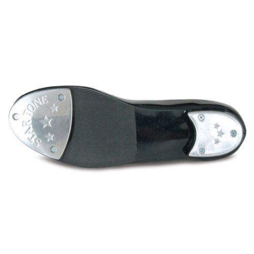 Danshuz Toddler Girls Black Patent Grosgrain Ribbon Tap Shoes Size 82