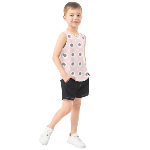 J JOYSAY Cartoon Hedgehog Circle Pale Boys Tank Top Sleeveless Muscle Shirts Quick Dry Kids T-Shirts 3-15T4