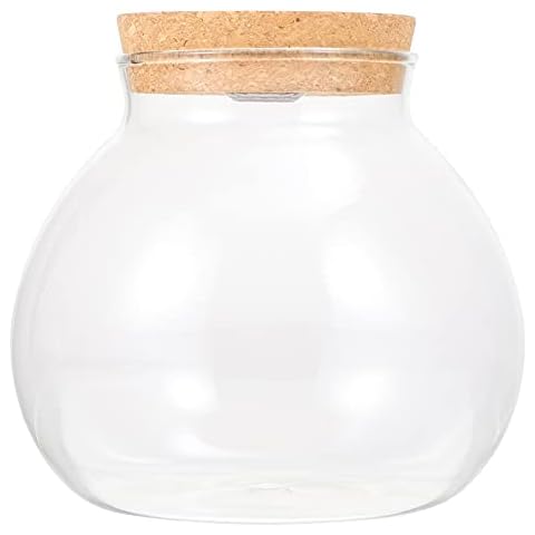 Balacoo Kork Micro Landschaft Ökologischen Flasche Klar Glas Anlage Terrarium Container Fisch Tank Runde Glas Aquarium Ball Nacht Lichter Geschenk Cover
