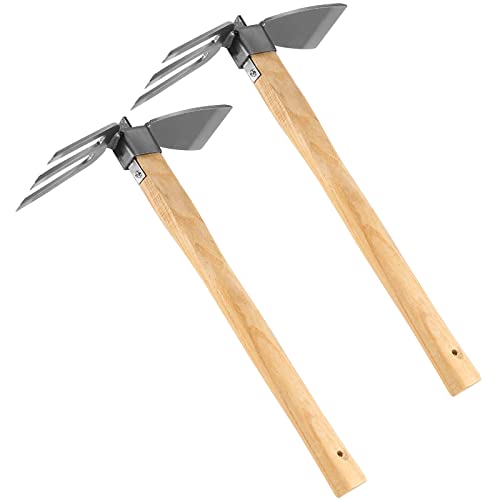 JAPCHET 2 PCS Hoe and Cultivator Hand Tiller