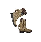 Lazzboy Bottines Femmes Talon Boots Femme Pieds Sensibles Cuir Lacet Chaussures Impermeable Securite Rangers Bottes Confortable Automne Pour Pieds Larges Chelsea Baskets Chaussures Hiver(Kaki,40)