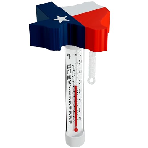 Lonestar Essentials Texas State Flag Pool Thermometer Large Size Easy