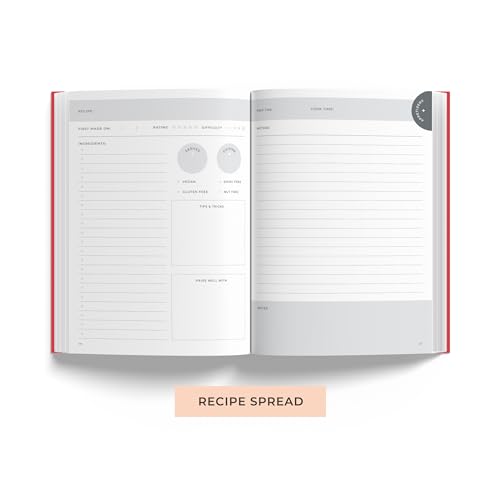 Image of 7mm Recipe Journal | Spoonfuls of Love | Make your own Recipe and Cook Book | Kitchen Essential | A5 Size | 4 Sticker sheets | Hardbound and Laminated |14.8 X 21 cms | Beige