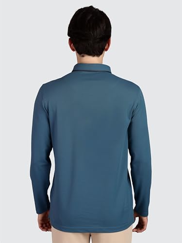 Image of STELLERS Men's Full Sleeve Polo T-Shirt | Premium Cotton | streatchable | Enzyme bio Washed | Feather Touch Feel | Sustainable