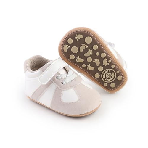 Image of Baby Boys Girls Sneakers Toddler Non-Slip Soft Rubber Sole First Walking Shoes Infant Newborn Crib Dress Shoes