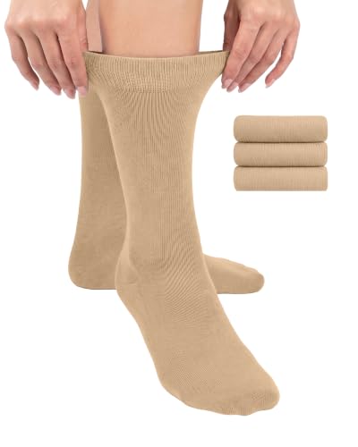 Image of Hugh Ugoli Womens Thin Soft Bamboo Dress Socks, Business, Crew, 3-6 Pairs