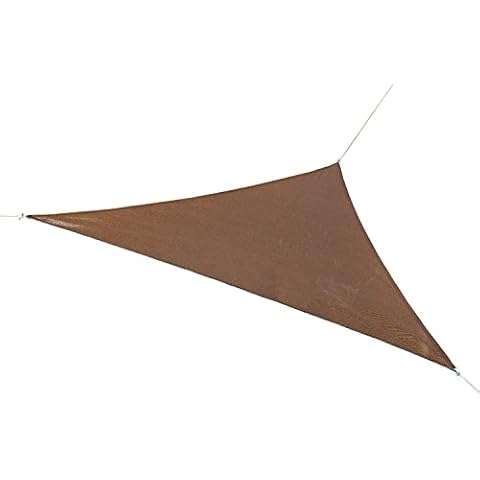 Coolaroo Ready-to-Hang Triangle Shade Sail Canopy, Mocha, 13 Feet Cover
