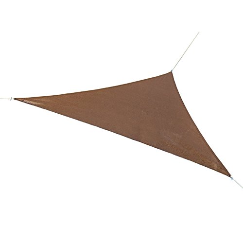 Coolaroo Ready-to-Hang Triangle Shade Sail Canopy Mocha 13 Feet