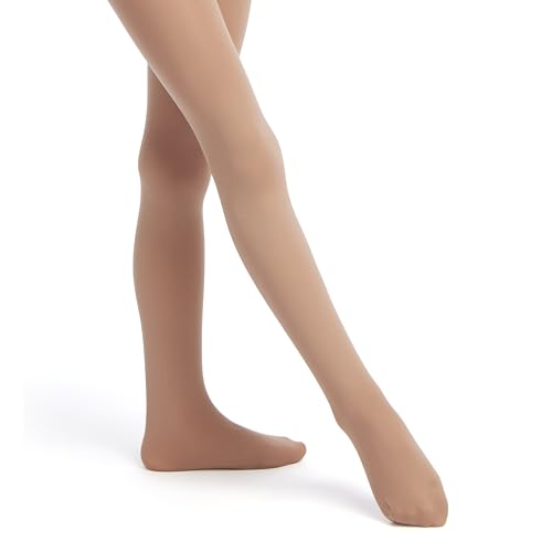Danskin Little Girls' Student Footed Tight, Classic Light Toast, S (4/6)