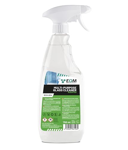 EQM - ECO-204 - Detergente per Vetri e Multisuperficie - 750 ml - Asciugatura rapida senza aloni - Brillantezza perfetta - Profumo fresco - Per tutte le superfici della casa