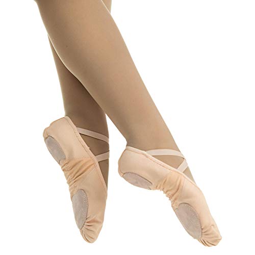 Danzcue Adult Stretch Canvas Split Sole Ballet Slipper3