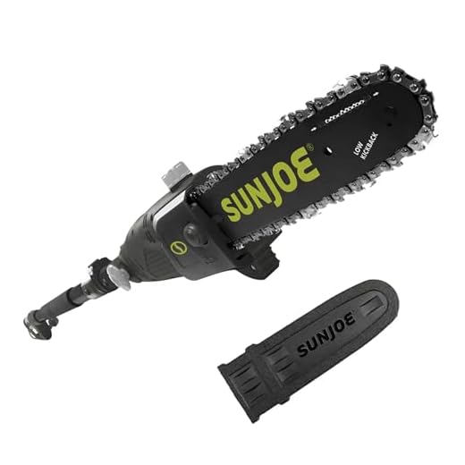 Sun Joe SWJ803E 10 inch 8.0 Amp Electric Multi-Angle Pole Chain Saw, Green
