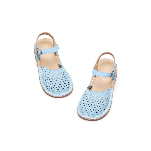 Image of Flaryzone Girls Sandals Closed Toe Summer Flats Dress Sandals Shoes Toddler /Little Kid