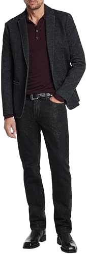 John Varvatos Men's Maleo Long Sleeve Polo, Merlot3