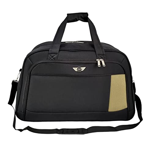 Mala Sacola de Viagem Grande Tecido Mão e Transversal Santino Cor:Preto;tamanho:G