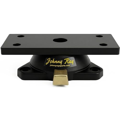 Image of Johnny Ray JR-500 Fish Finder Mount and Depth Finder Mount - Heavy Duty Marine Electronics & Sonar Bracket for Boats, 360 Rotating Quick Release Swivel Base