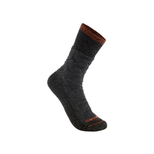 Carhartt Men's SC9510M Twin Knit Heavyweight Diamond Plate Crew Sock