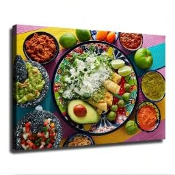 Affiches de restaurant sur toile grand format sans cadre XBTYKPB