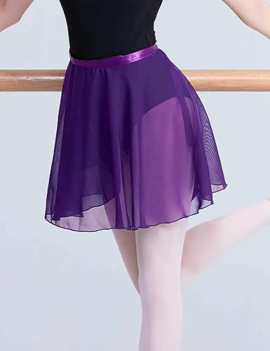 Image of Daydance Girls Women Sheer Ballet Skirts Wrap Chiffon Over Scarf for Dancing