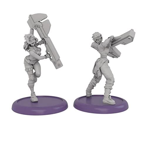 Kit de figuras modelo resina 30mm, 2 piezas sin armar miniatura 1