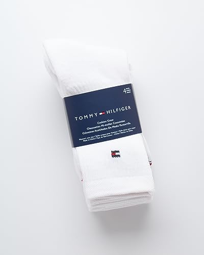 Image of Tommy Hilfiger Womens Crew Socks - 4 Pack Cushioned Crew Socks with Arch Support, Soft Athletic Socks for Women